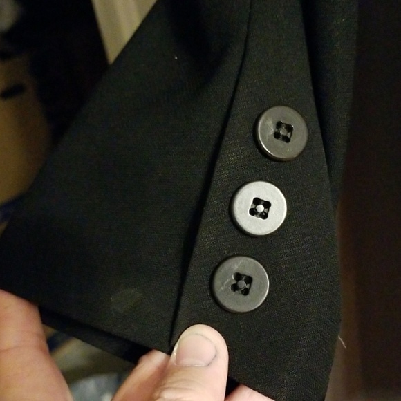 VTG Greta Garbo Womens 100% Virgin Wool Jacket Black Italy Sz 12 GUC READ - Picture 3 of 8